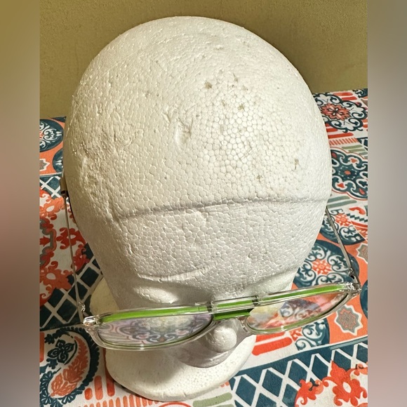 Helen Keller Full Rim Black Pilot Shaped Sunglasses for Men Clear/Green New - Picture 14 of 15